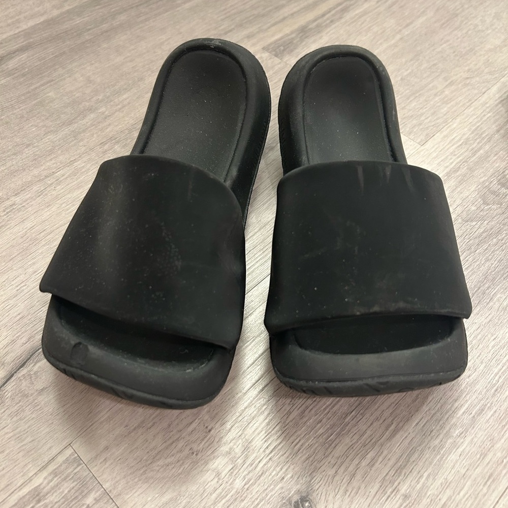Black Slide Sandals